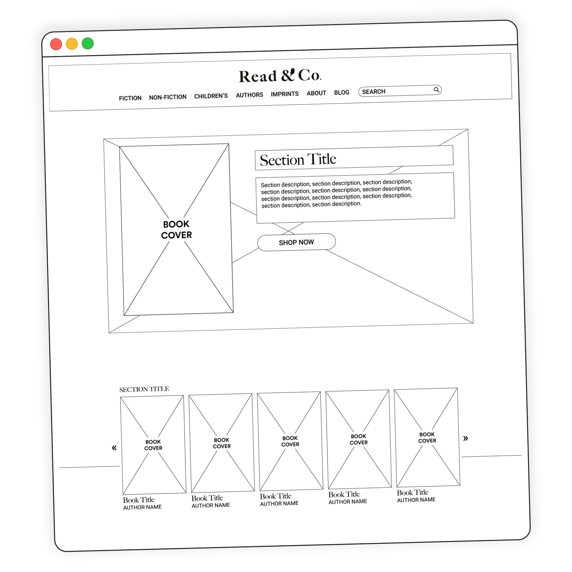 Read & Co. — wireframe